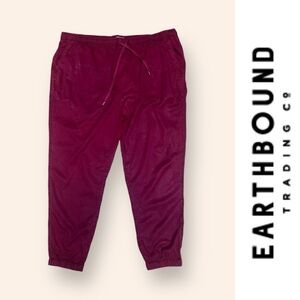 Earthbound Trading Co Burgundy Ultra Soft Lyocell Jogger Pants, Size XL, MSRP$50